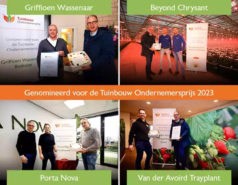 Finalisten Tuinbouw Ondernemersprijs 2023 bekend